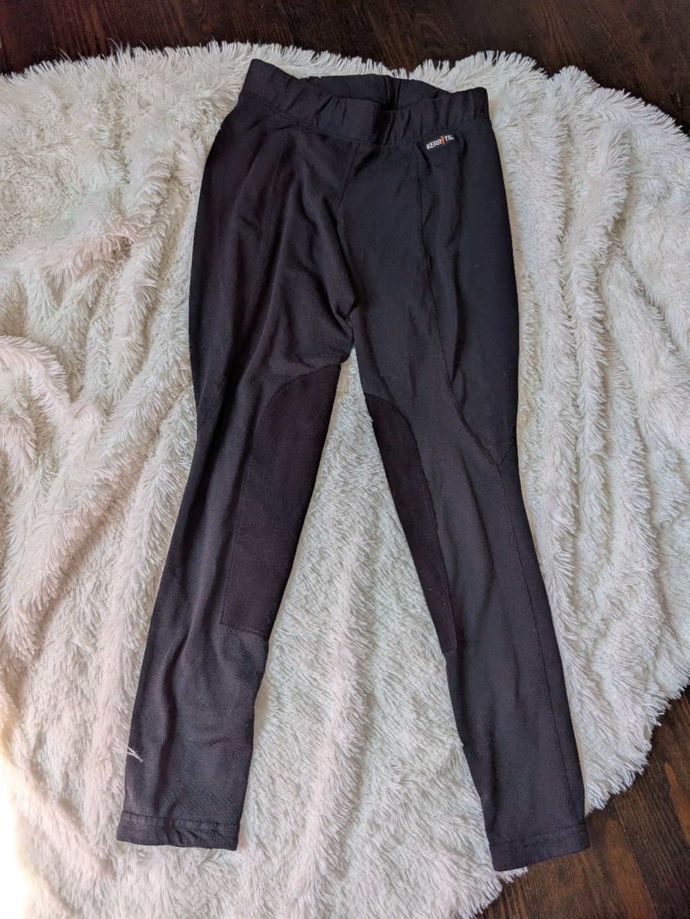 Kerrits Elastic Waist Black Stretchy Lightweight Legging Breeches Size Large